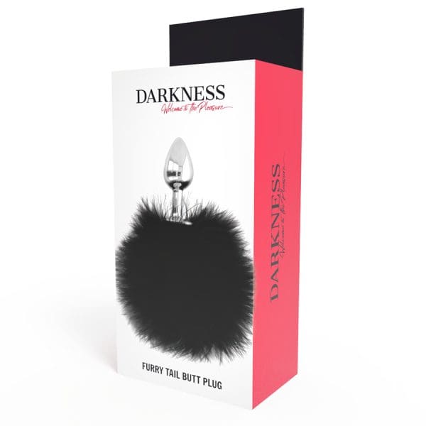 DARKNESS - EXTRA ANAL BUTTPLUG WITH TAIL BLACK 7 CM 4